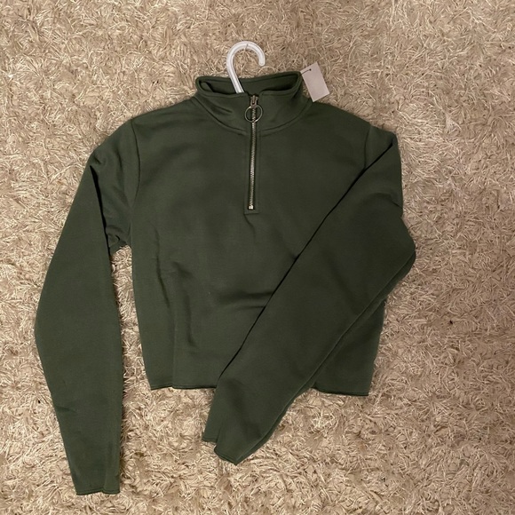 Topshop Sweaters - Cropped Half Zip Topshop NEW
